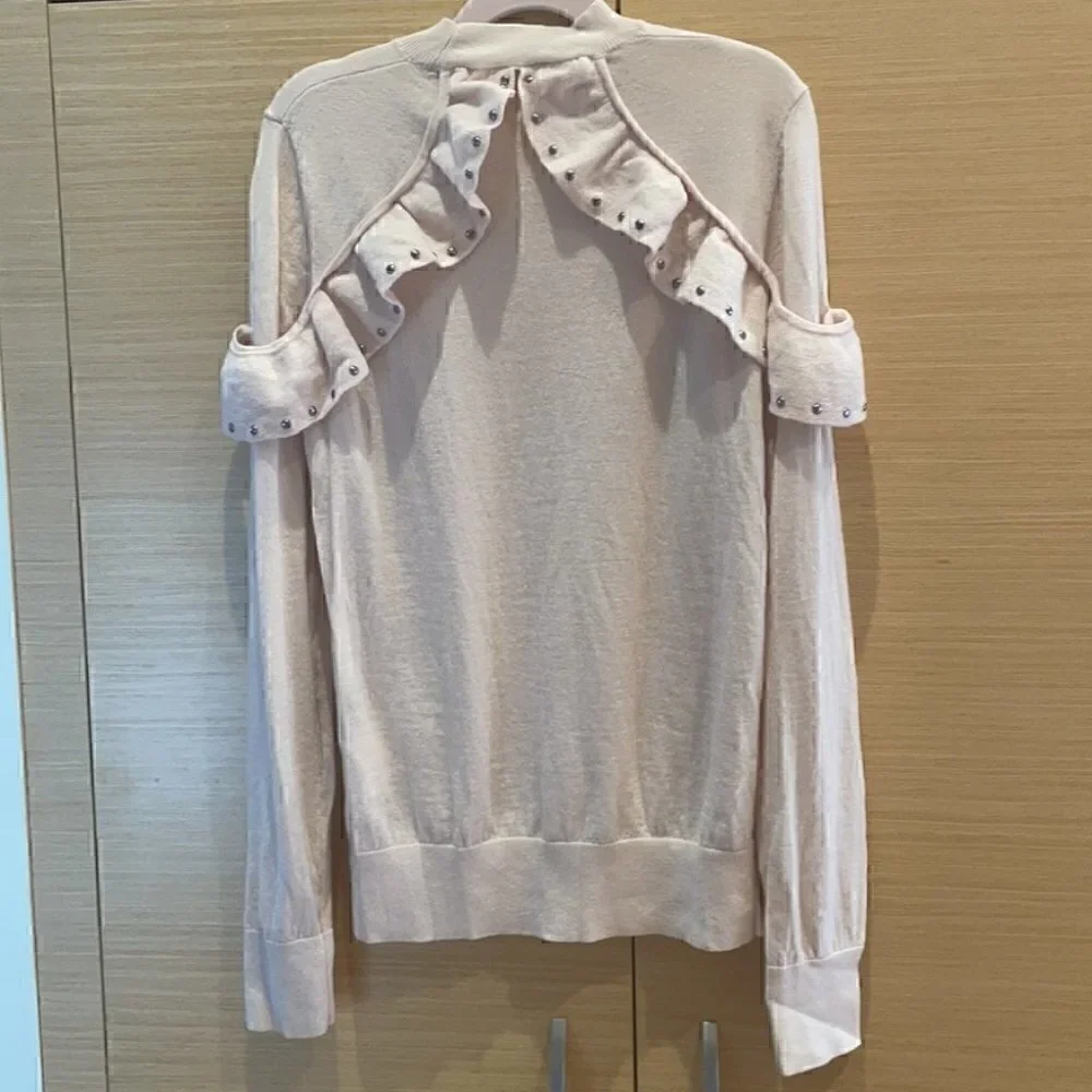 💗 Kate Spade 100% wool ruffle studded sweater - XS/0